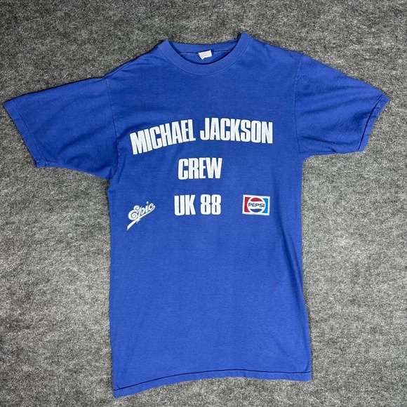ULTRA RARE Michael Jackson Crew Pepsi Epic Tour T Shirt Mens XL Vintage 1988 - Picture 14 of 16